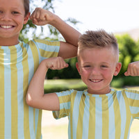 MINT + MUSTARD STRIPE | SHORT SET