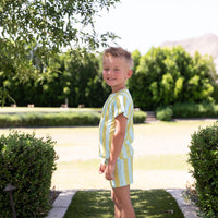 MINT + MUSTARD STRIPE | SHORT SET