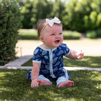 BLUE PAISLEY | ZIPPER ONE PIECE