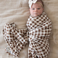 BROWN GINGHAM | SWADDLE