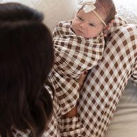 BROWN GINGHAM | SWADDLE