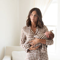 BROWN GINGHAM | SWADDLE