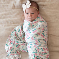 PINK + BLUE FLORAL | SWADDLE