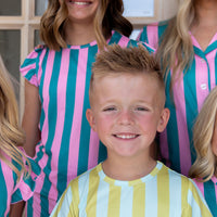 MINT + MUSTARD STRIPE | SHORT SET