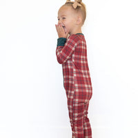 HOLIDAY PLAID | ZIPPER ONE PIECE