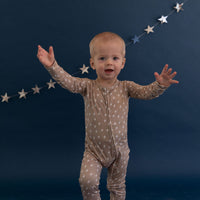 TAN STARS | ZIPPER ONE PIECE