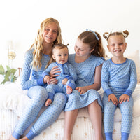 BLUE MINI HEARTS | ZIPPER ONE PIECE