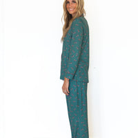 HOLIDAY BOWS | WOMEN'S BUTTON UP LONG SLEEVE SET