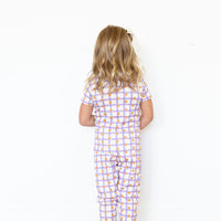 PURPLE GRID + ORANGES | SHORT SLEEVE