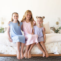 PURPLE MINI HEARTS | RUFFLE SLEEVE DRESS