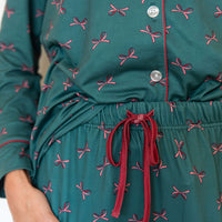 HOLIDAY BOWS | WOMEN'S BUTTON UP LONG SLEEVE SET