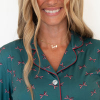 HOLIDAY BOWS | WOMEN'S BUTTON UP LONG SLEEVE SET