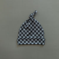 GREY + BLACK MINI CHECKER | BEANIE