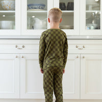 OLIVE CHECKER | LONG SLEEVE