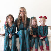 HOLIDAY BOWS | GIRLS' BUTTON UP LONG SLEEVE SET