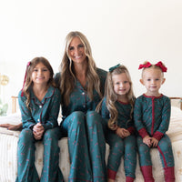 HOLIDAY BOWS | GIRLS' BUTTON UP LONG SLEEVE SET