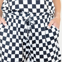BLACK + WHITE CHECKER | WOMEN'S SHORT SET