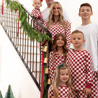 CRANBERRY CHECKER | WOMEN'S BUTTON UP LONG SLEEVE SET