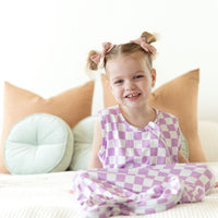 LIGHT PURPLE + WHITE CHECKER | SLEEP SACK