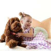 LIGHT PURPLE + WHITE CHECKER | SLEEP SACK