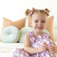 LIGHT PURPLE + WHITE CHECKER | SLEEP SACK