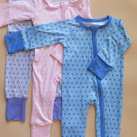 PINK + WHITE MINI HEARTS | ZIPPER ONE PIECE