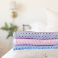 PURPLE MINI HEARTS | SWADDLE