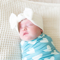 TEAL HEARTS | SWADDLE