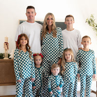 FOREST GREEN CHECKER | GIRLS' BUTTON UP LONG SLEEVE SET