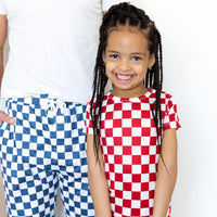 DENIM BLUE + WHITE CHECKER | MEN'S PANTS