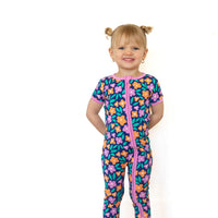 SPRING FLORAL | NEW* SHORT SLEEVE ZIPPER ONE PIECE