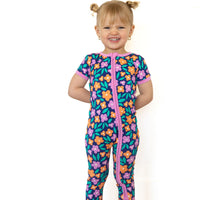 SPRING FLORAL | NEW* SHORT SLEEVE ZIPPER ONE PIECE