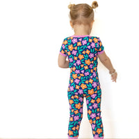 SPRING FLORAL | NEW* SHORT SLEEVE ZIPPER ONE PIECE