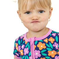 SPRING FLORAL | NEW* SHORT SLEEVE ZIPPER ONE PIECE