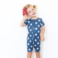PATRIOTIC STARS | SHORT ZIPPER ONE PIECE