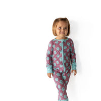 TEAL TRIPPY CHECKER | ZIPPER ONE PIECE