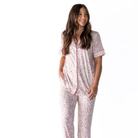 MINI BERRY FLORAL | WOMEN'S BUTTON UP SHORT SLEEVE SET