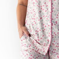 MINI BERRY FLORAL | WOMEN'S BUTTON UP SHORT SLEEVE SET