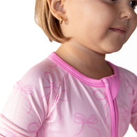 PINK BOWS | ZIPPER ONE PIECE