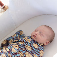 YELLOW TRIPPY CHECKER | SWADDLE