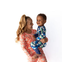 BLUE MULTICOLOR CHECKER | ZIPPER ONE PIECE