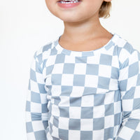 GREY + WHITE CHECKER | LONG SLEEVE