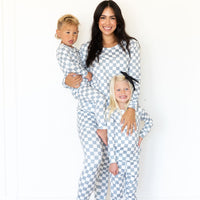 GREY + WHITE CHECKER | WOMEN'S LONG SLEEVE