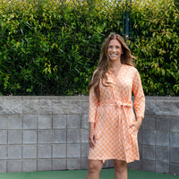 ORANGE + PEACH CHECKER | WOMEN'S ROBE