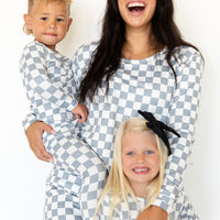 GREY + WHITE CHECKER | LONG SLEEVE