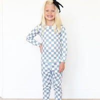 GREY + WHITE CHECKER | LONG SLEEVE