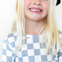 GREY + WHITE CHECKER | LONG SLEEVE