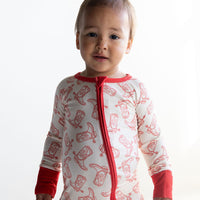 RED BOOTS | ZIPPER ONE PIECE