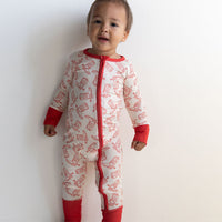 RED BOOTS | ZIPPER ONE PIECE