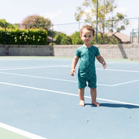 HUNTER GREEN BASKETBALLS | SHORT ZIPPER ONE PIECE